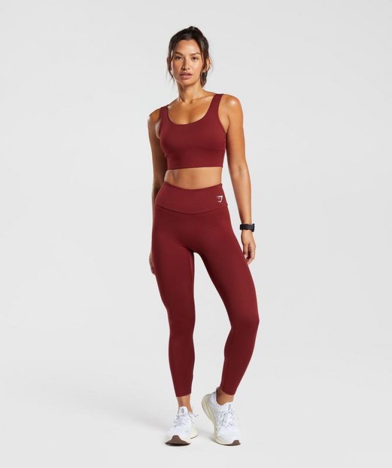 Sports Bras Gymshark Longline Sports Bra Rojas | DHLPM7230