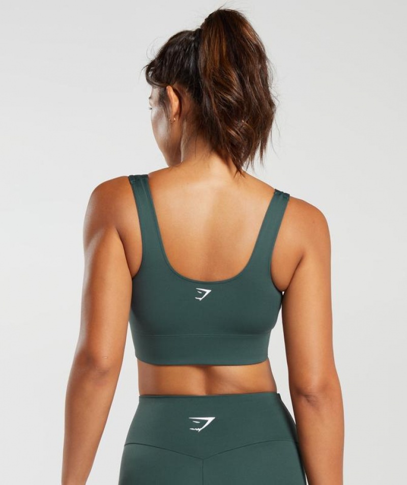 Sports Bras Gymshark Longline Sports Bra Verde | HUYRG2358