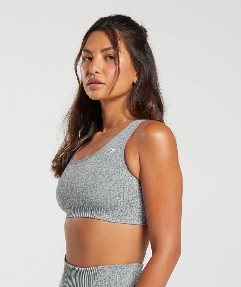 Sports Bras Gymshark Marl Seamless Scoop Bra Gris Claro Gris Gris | WROCB4892