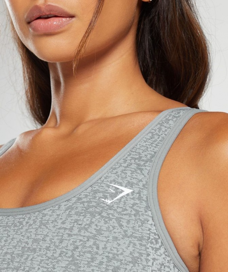 Sports Bras Gymshark Marl Seamless Scoop Bra Gris Claro Gris Gris | WROCB4892