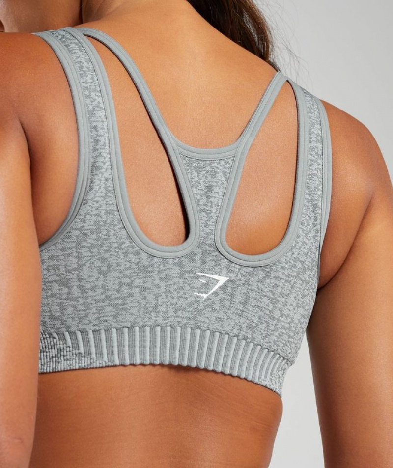 Sports Bras Gymshark Marl Seamless Scoop Bra Gris Claro Gris Gris | WROCB4892