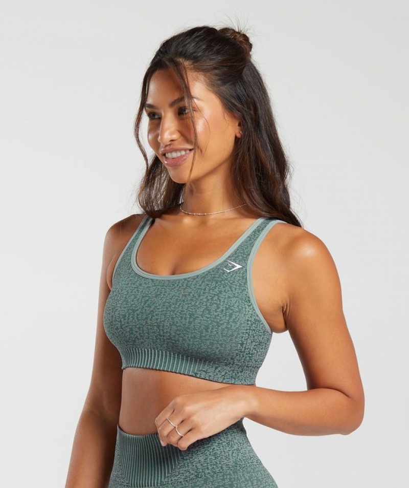 Sports Bras Gymshark Marl Seamless Scoop Bra Gris Gris | IVQLM7562