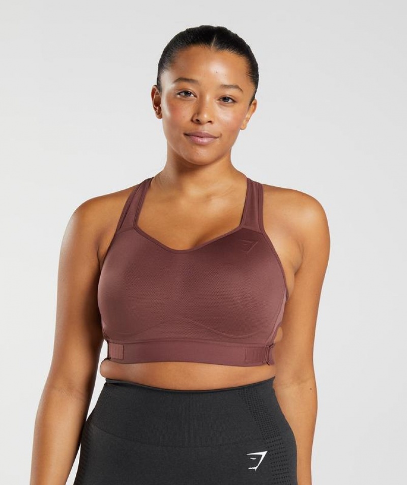 Sports Bras Gymshark Racerback High Support Sports Bra, B/C-E/F Marrones | CNPJZ7168