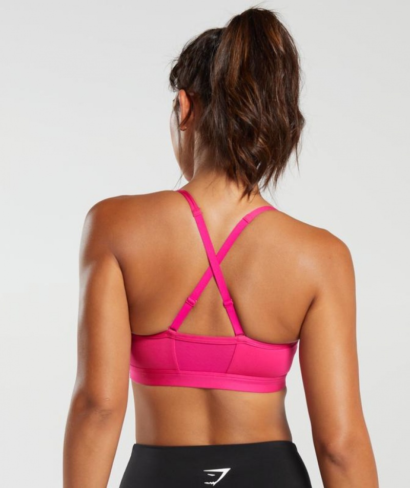 Sports Bras Gymshark Ruched Sports Bra Bold Magenta | QKCJL8437