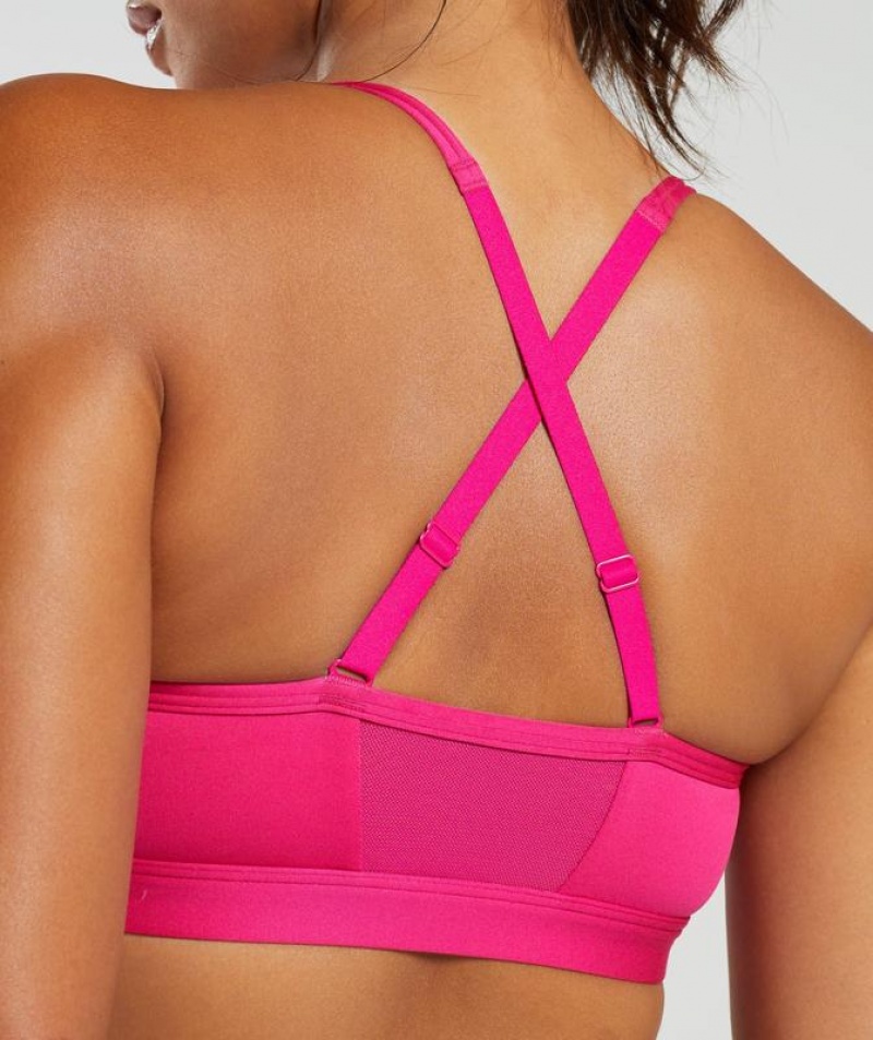 Sports Bras Gymshark Ruched Sports Bra Bold Magenta | QKCJL8437