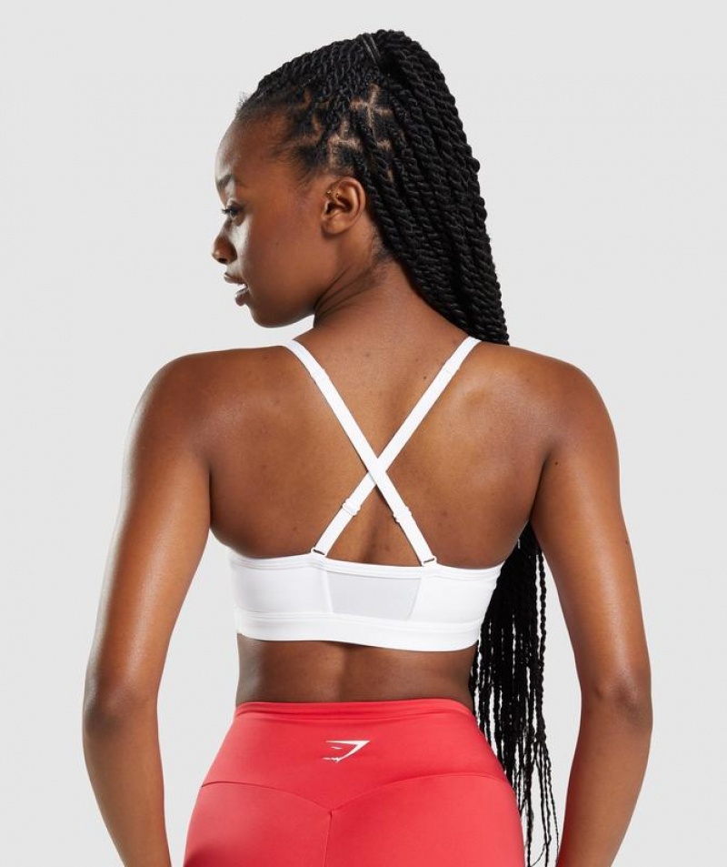 Sports Bras Gymshark Ruched Sports Bra Blancas | QXHSE5627