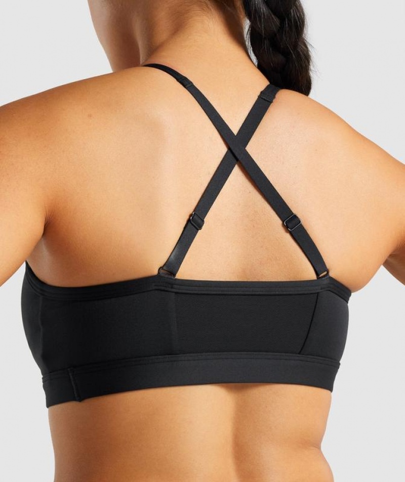 Sports Bras Gymshark Ruched Sports Bra Negras | KJNGD7156