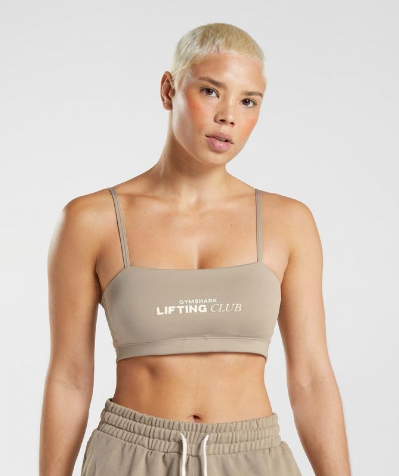 Sports Bras Gymshark Social Club Bandeau Marrones | RBTOP1360