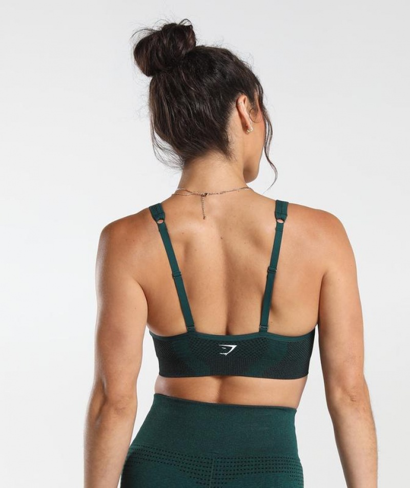 Sports Bras Gymshark Vital Seamless 2.0 V Neck Sports Bra Verde Menta | FUNTV1432