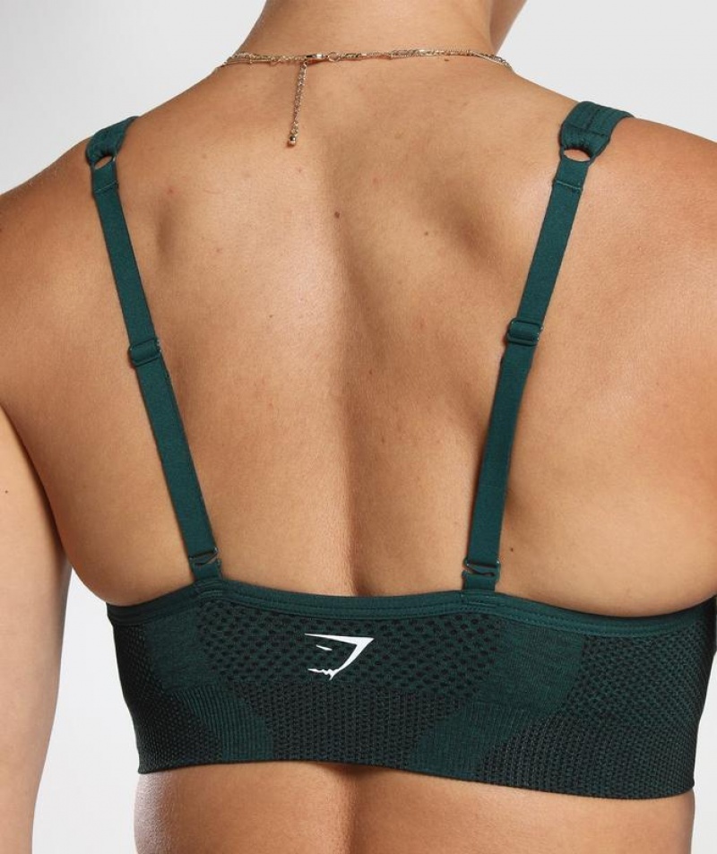 Sports Bras Gymshark Vital Seamless 2.0 V Neck Sports Bra Verde Menta | FUNTV1432