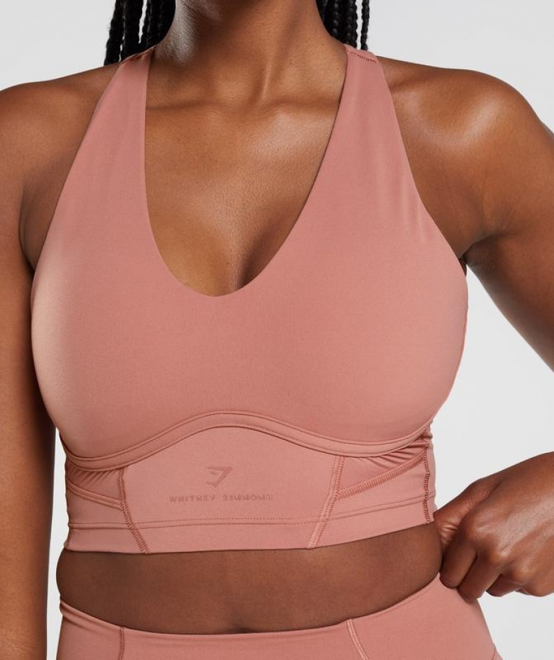 Sports Bras Gymshark Whitney Longline Bra Rojas | MOGDZ2614