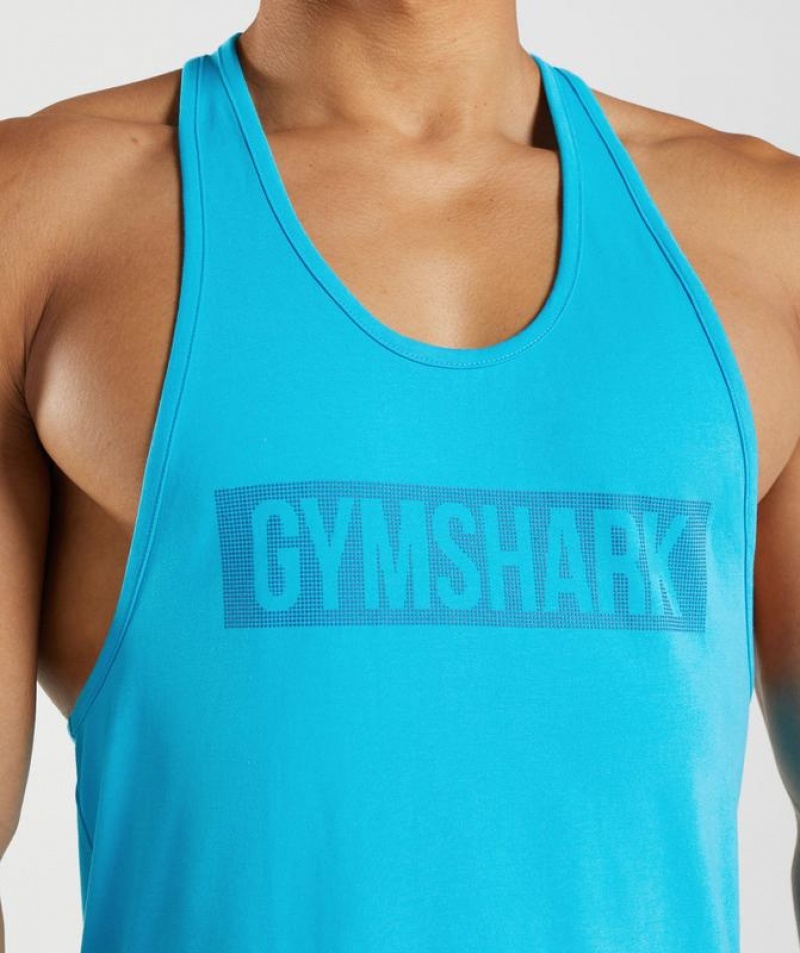 Stringer Gymshark Block Stringer Azules | MCDYE2364