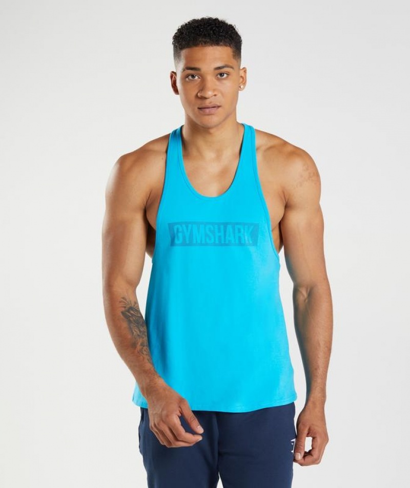 Stringer Gymshark Block Stringer Azules | MCDYE2364