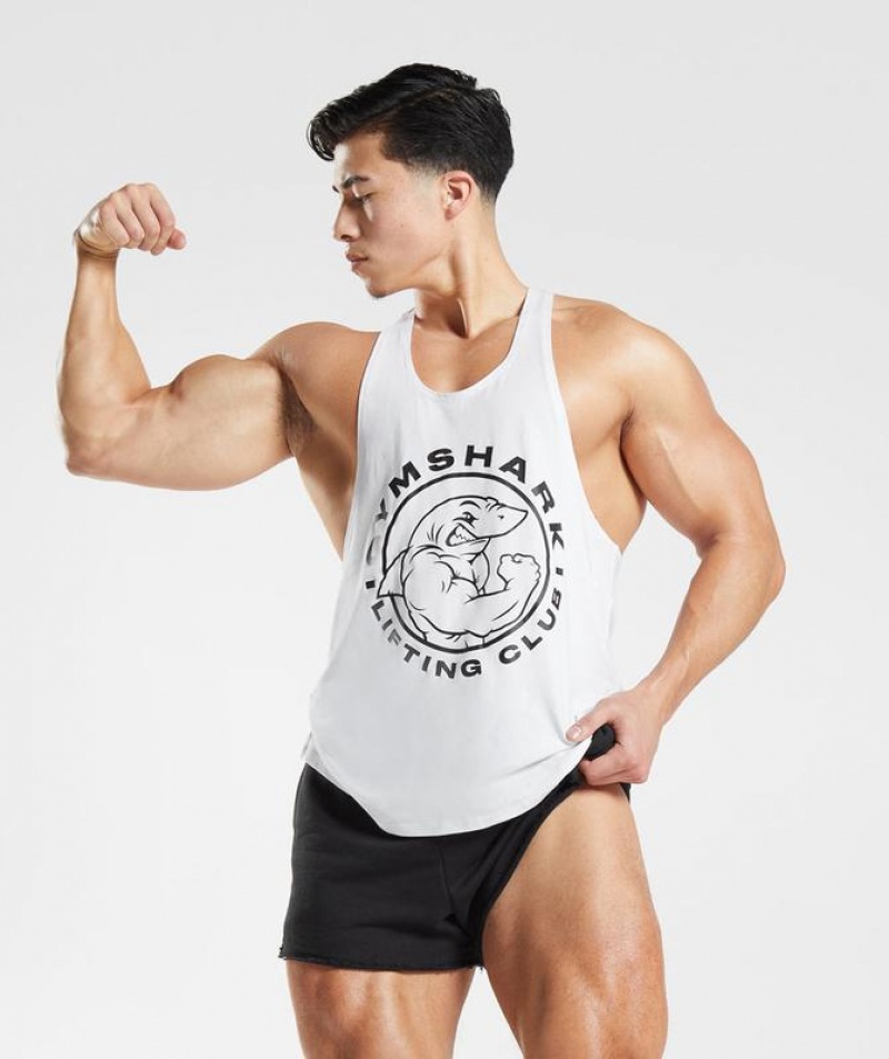 Stringer Gymshark Legacy Stringer Blancas | LRIJU5872