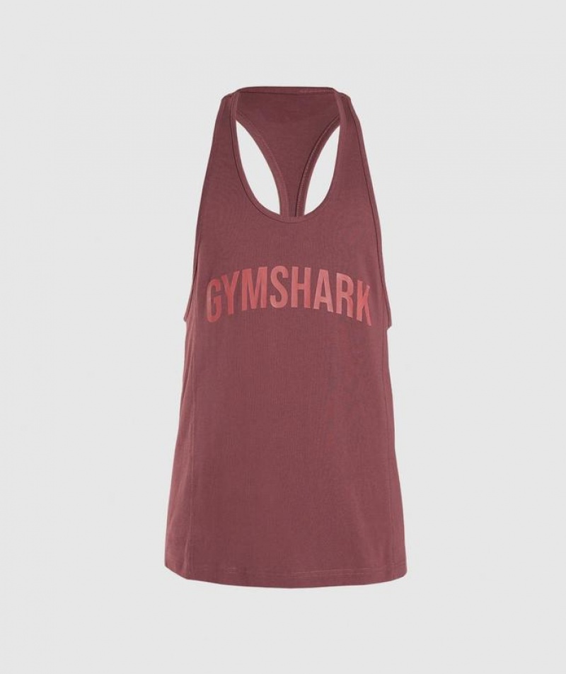 Stringer Gymshark Power Stringer Marrones | FVQYZ2697