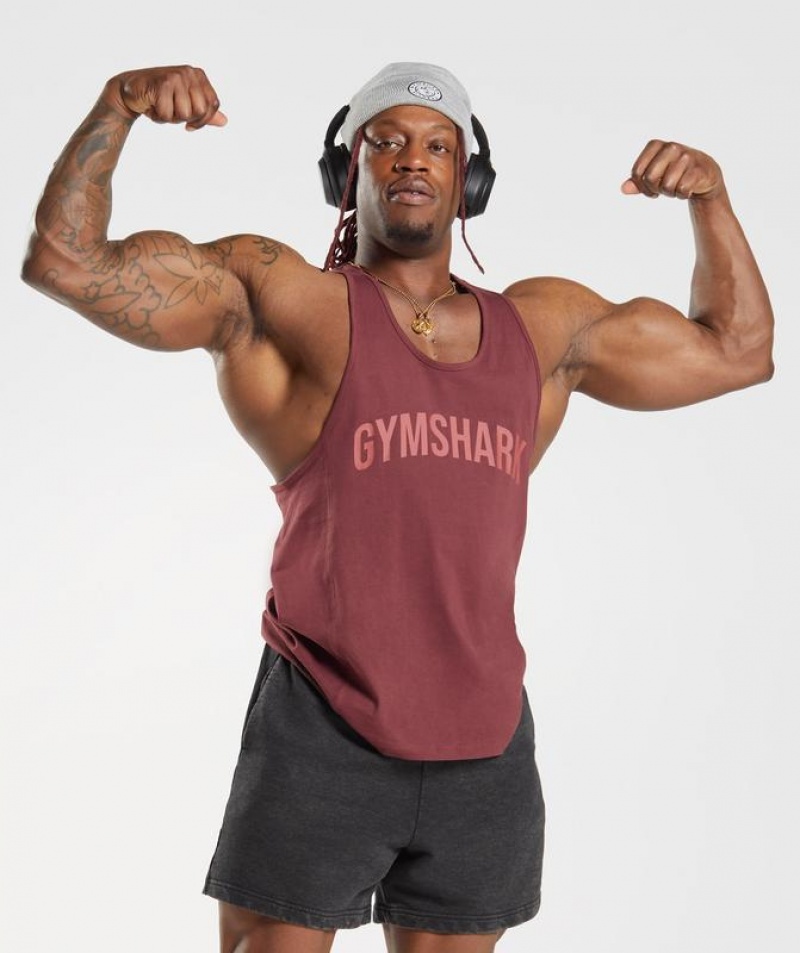 Stringer Gymshark Power Stringer Marrones | FVQYZ2697