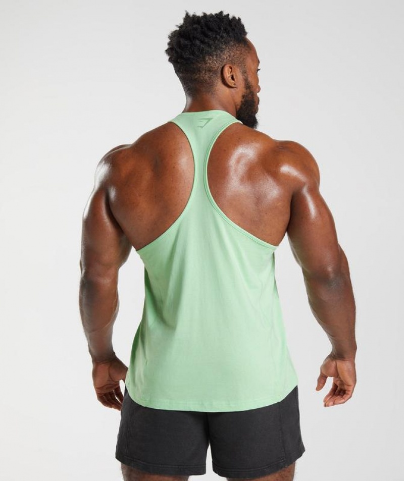 Stringer Gymshark Power Stringer Verde | LRJQW3840