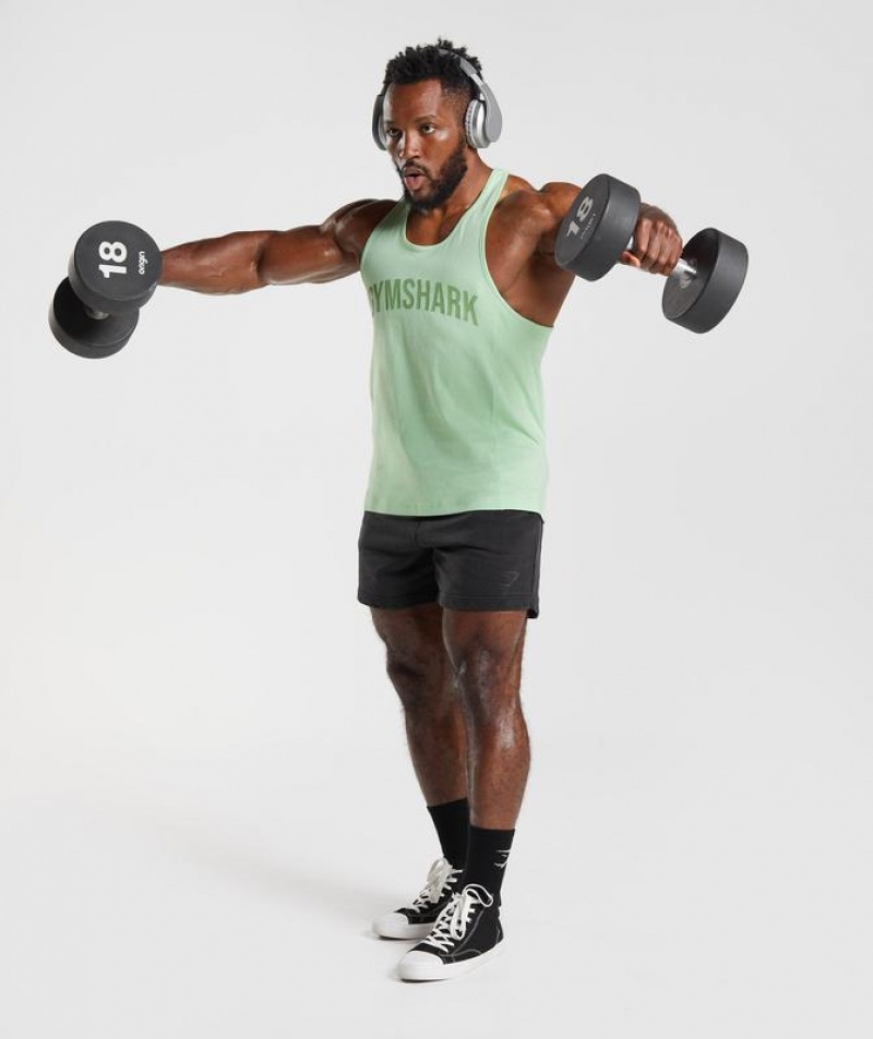 Stringer Gymshark Power Stringer Verde | LRJQW3840