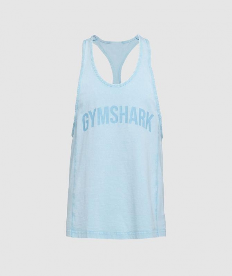 Stringer Gymshark Power Washed Stringer Azules | PSKAH6012