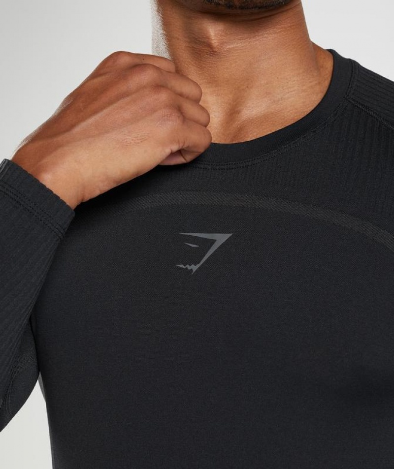 T-Shirts Gymshark 315 Long Sleeve T-Shirt Negras | WJFKI3605