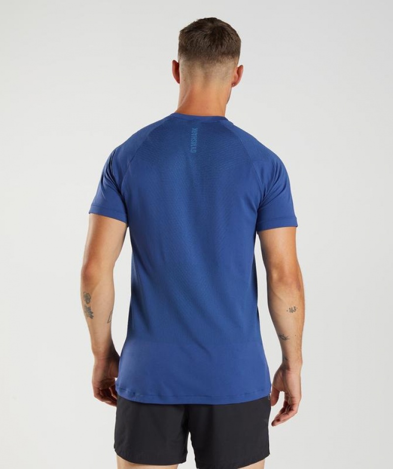 T-Shirts Gymshark Apex Seamless T-Shirt Azules | WNRLS2706