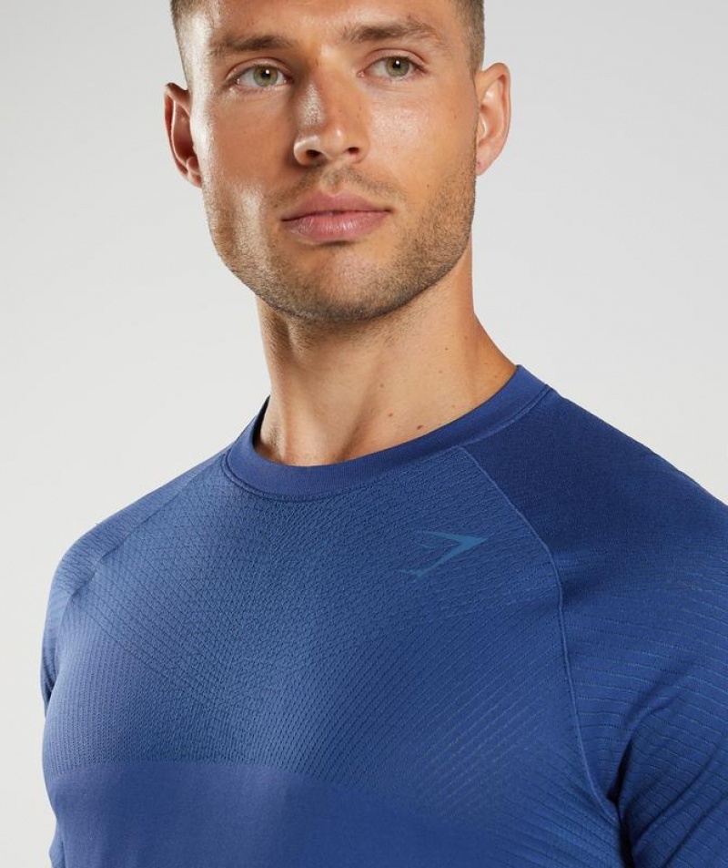 T-Shirts Gymshark Apex Seamless T-Shirt Azules | WNRLS2706