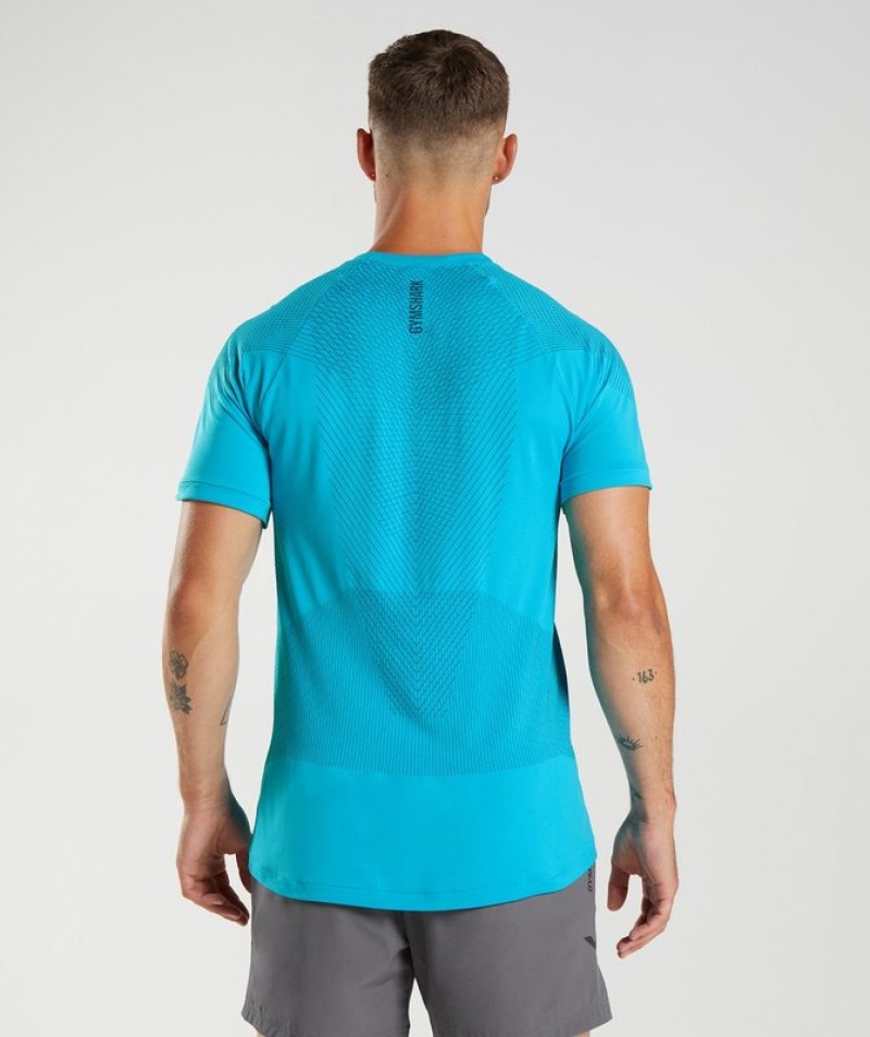 T-Shirts Gymshark Apex Seamless T-Shirt Azules | AVMWG8315