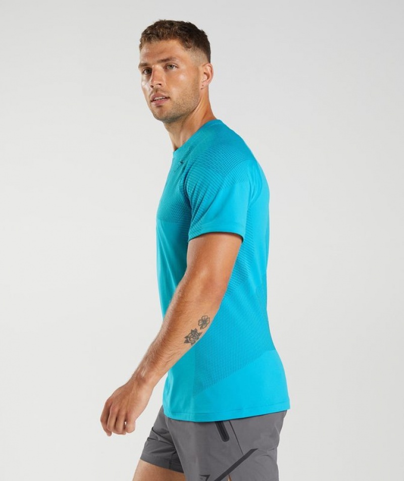 T-Shirts Gymshark Apex Seamless T-Shirt Azules | AVMWG8315