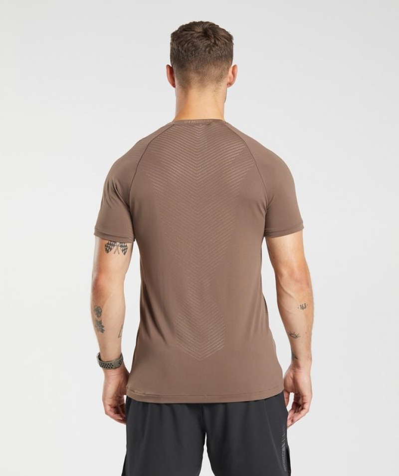 T-Shirts Gymshark Apex Seamless T-Shirt Marrones | NKMSY0248