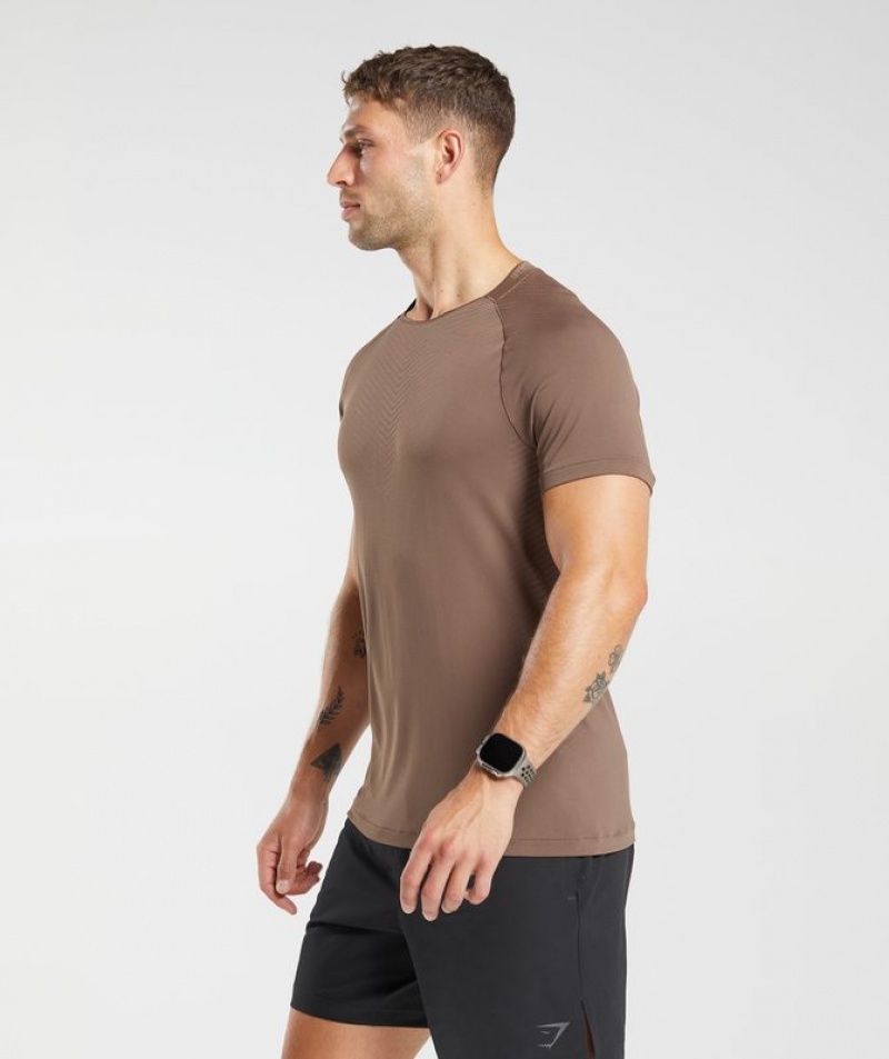 T-Shirts Gymshark Apex Seamless T-Shirt Marrones | NKMSY0248