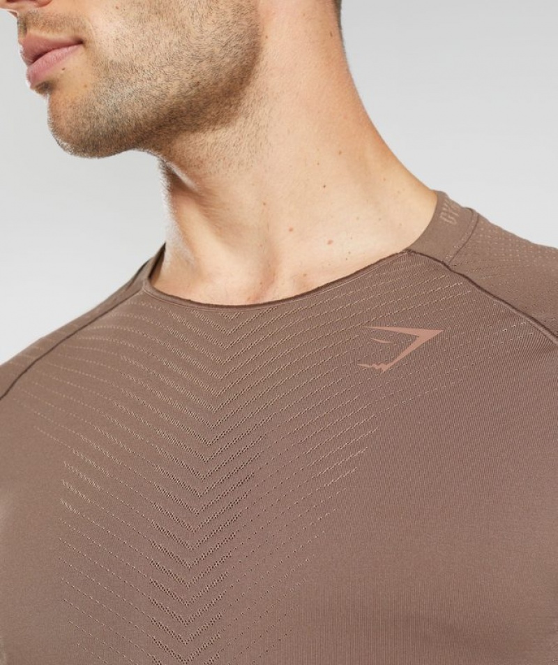 T-Shirts Gymshark Apex Seamless T-Shirt Marrones | NKMSY0248