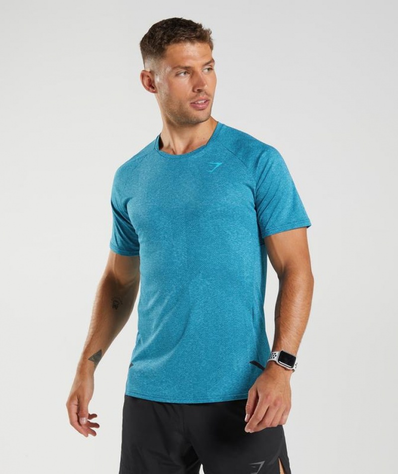 T-Shirts Gymshark Apex T-Shirt Azules | RAHCG9781