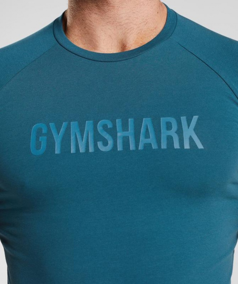 T-Shirts Gymshark Apollo T-Shirt Azules | CGNJY5692