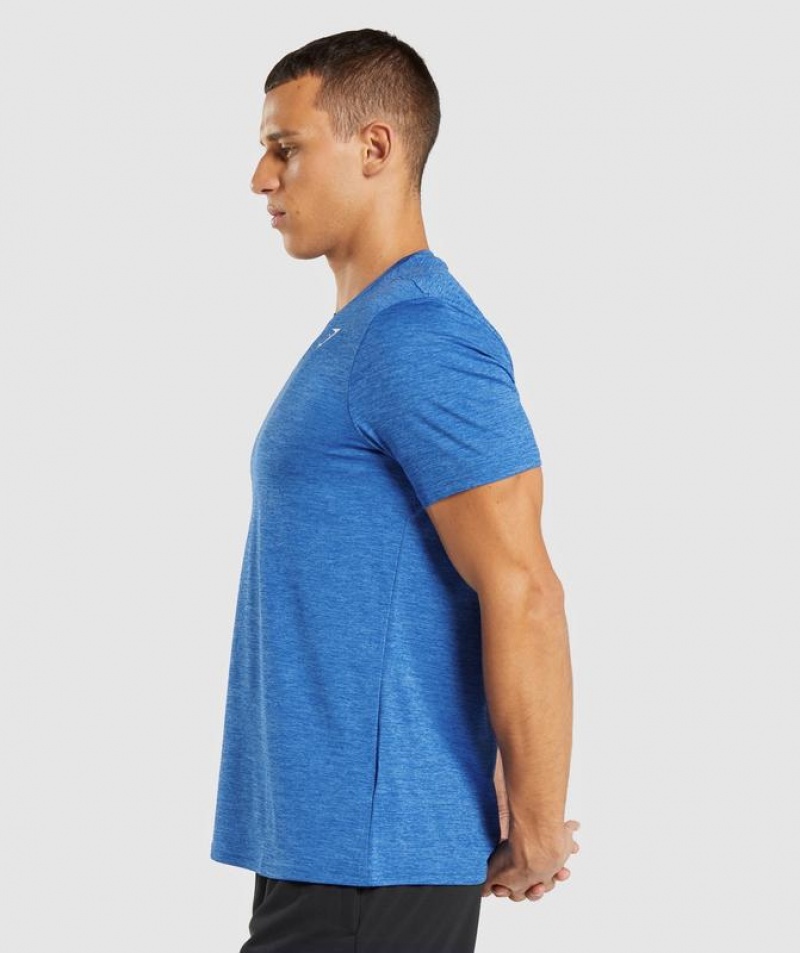 T-Shirts Gymshark Arrival Marl T-Shirt Azules | YCNSK7820