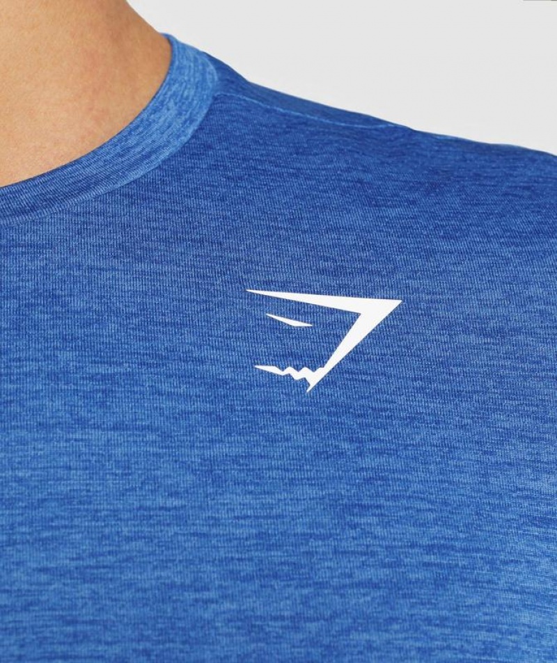 T-Shirts Gymshark Arrival Marl T-Shirt Azules | YCNSK7820