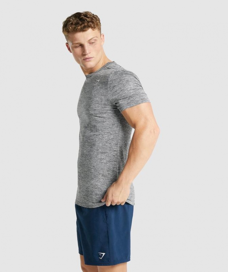 T-Shirts Gymshark Arrival Marl T-Shirt Charcoal Marl | GSTNY5193