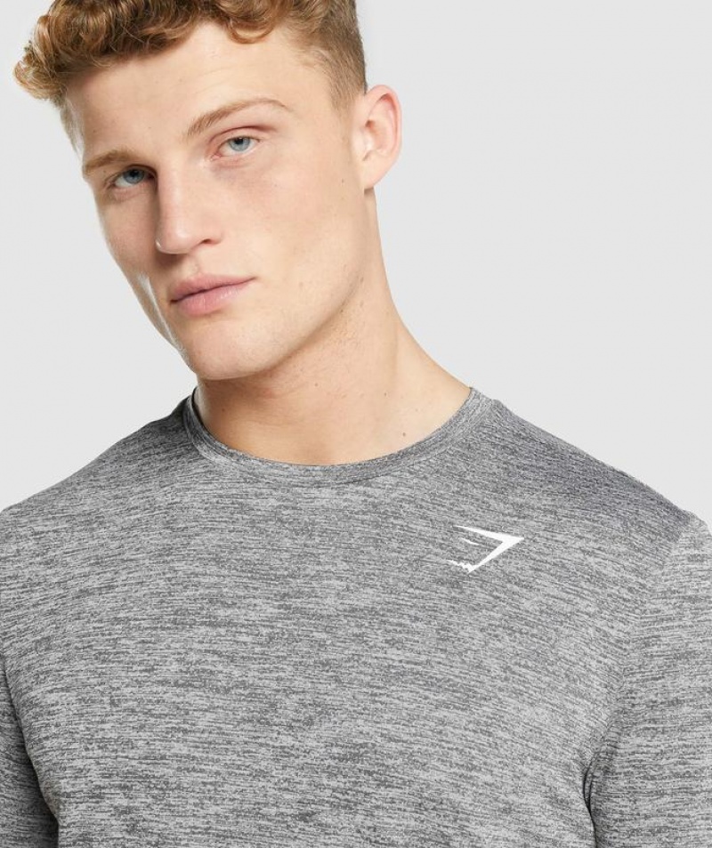 T-Shirts Gymshark Arrival Marl T-Shirt Charcoal Marl | GSTNY5193