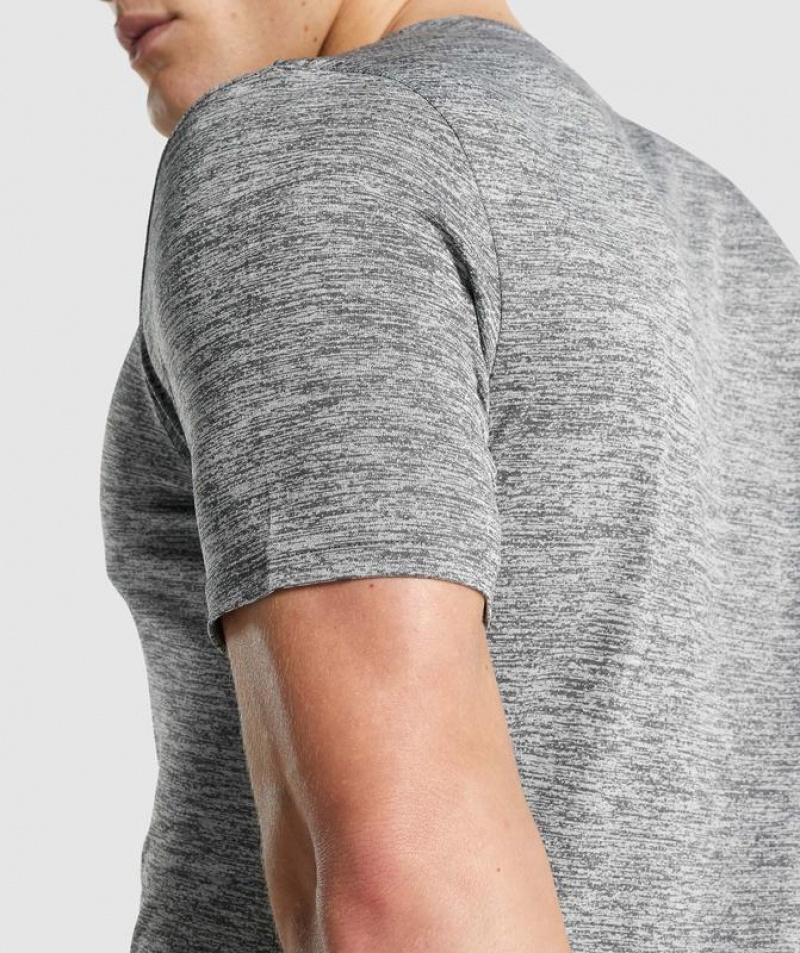 T-Shirts Gymshark Arrival Marl T-Shirt Charcoal Marl | GSTNY5193