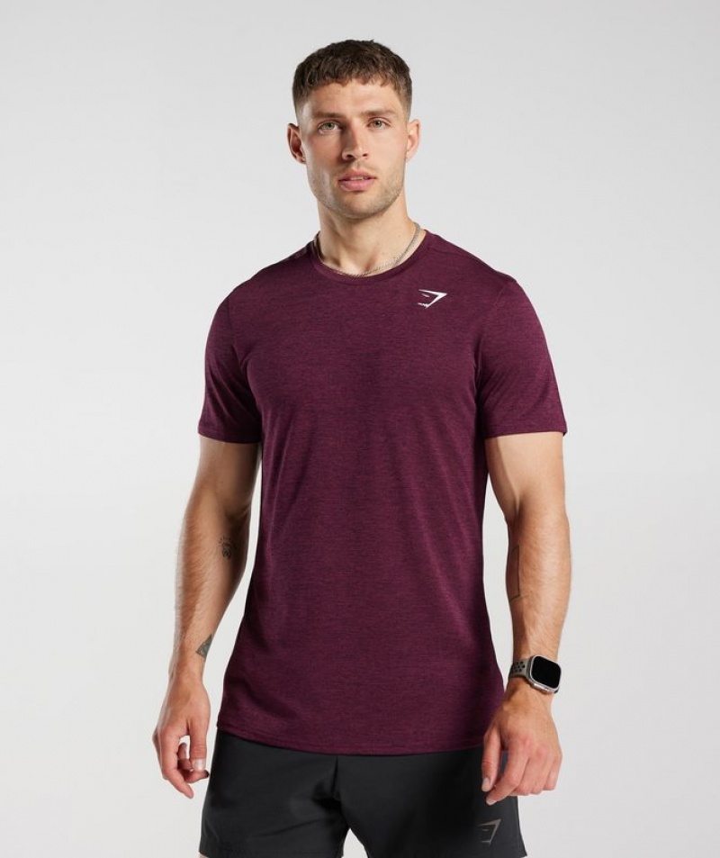 T-Shirts Gymshark Arrival Marl T-Shirt Marrones | AQJVM5318