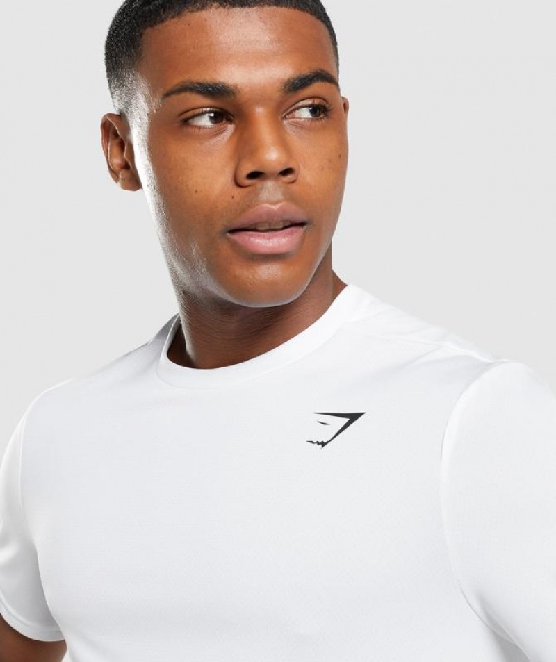 T-Shirts Gymshark Arrival Regular Fit T-Shirt Blancas | GPUJM0793