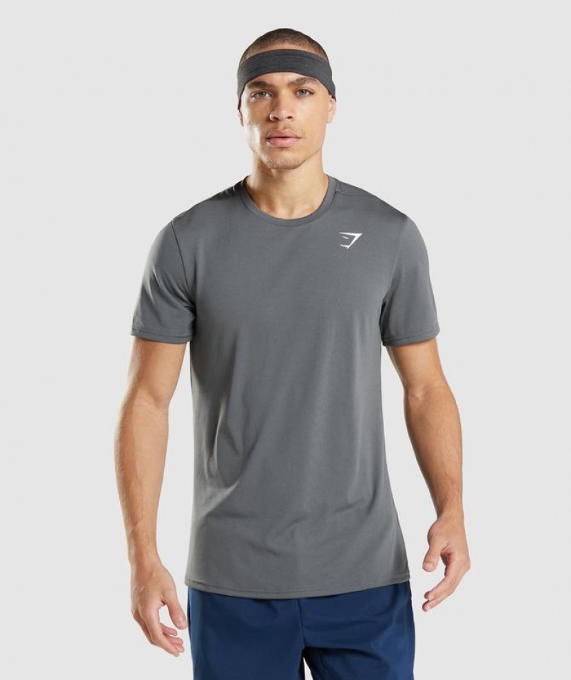 T-Shirts Gymshark Arrival T-Shirt Charcoal | NRACB9618