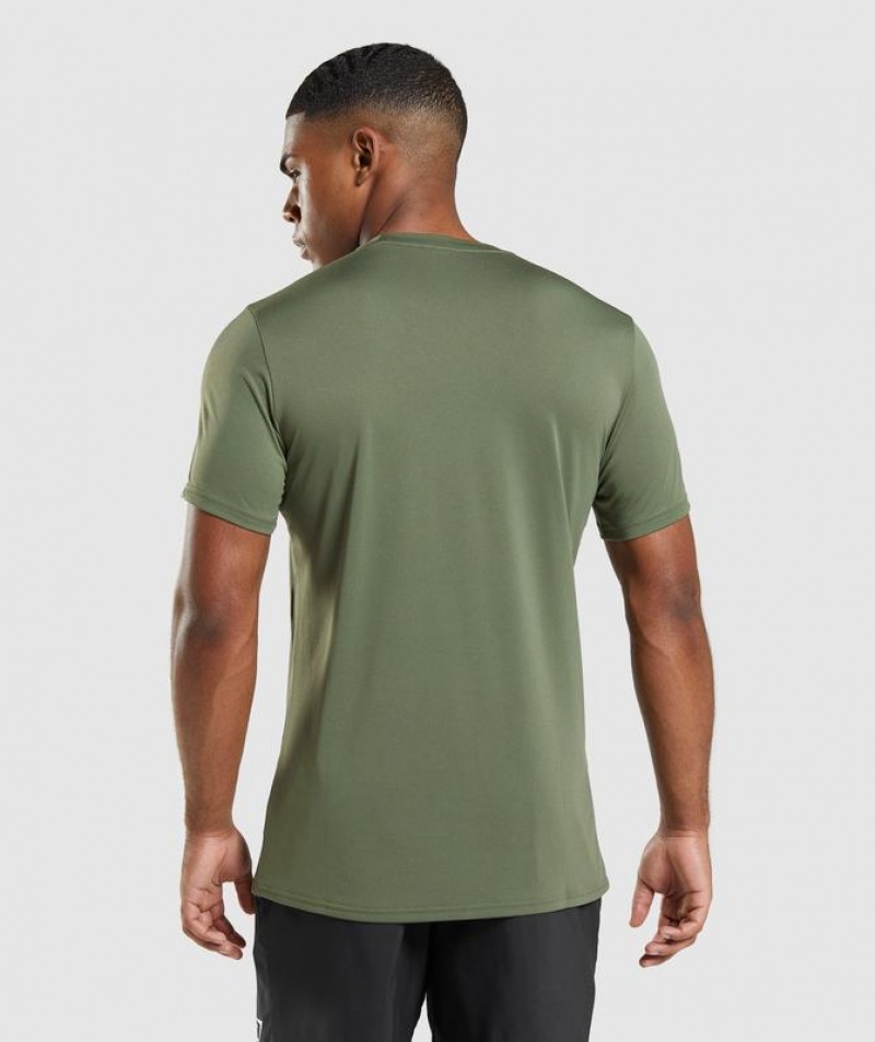 T-Shirts Gymshark Arrival T-Shirt Verde Oliva | VJFOI9034