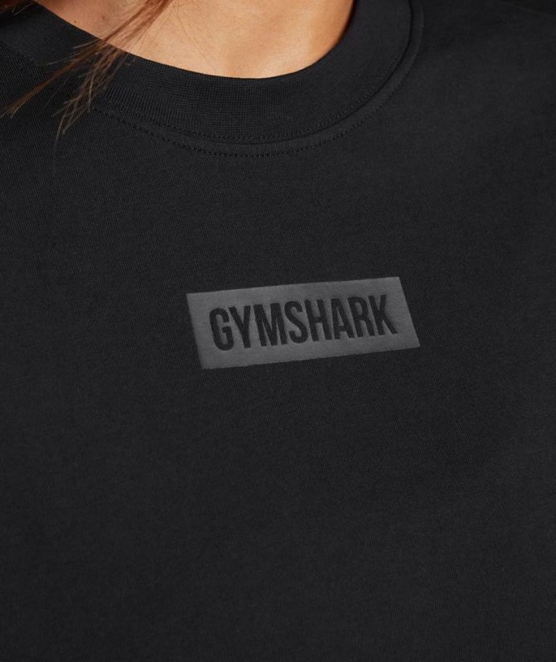 T-Shirts Gymshark Block Oversized T-Shirt Negras | ESDKR3716