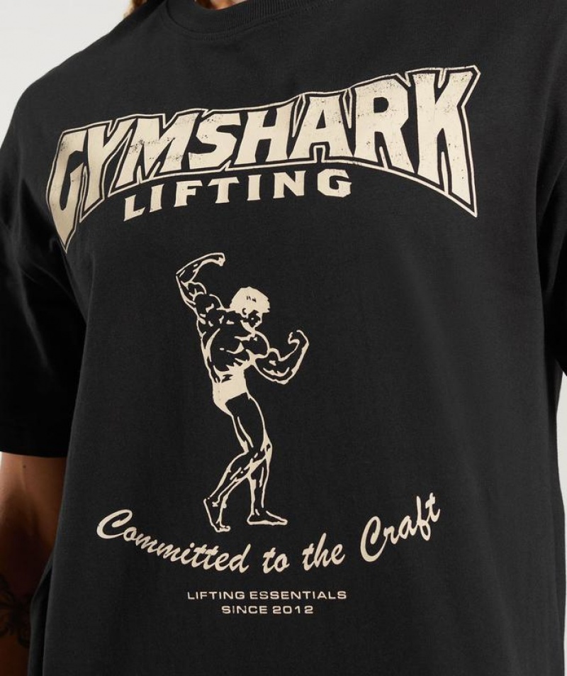 T-Shirts Gymshark Committed to the Craft T-Shirt Negras | KMBAC3196