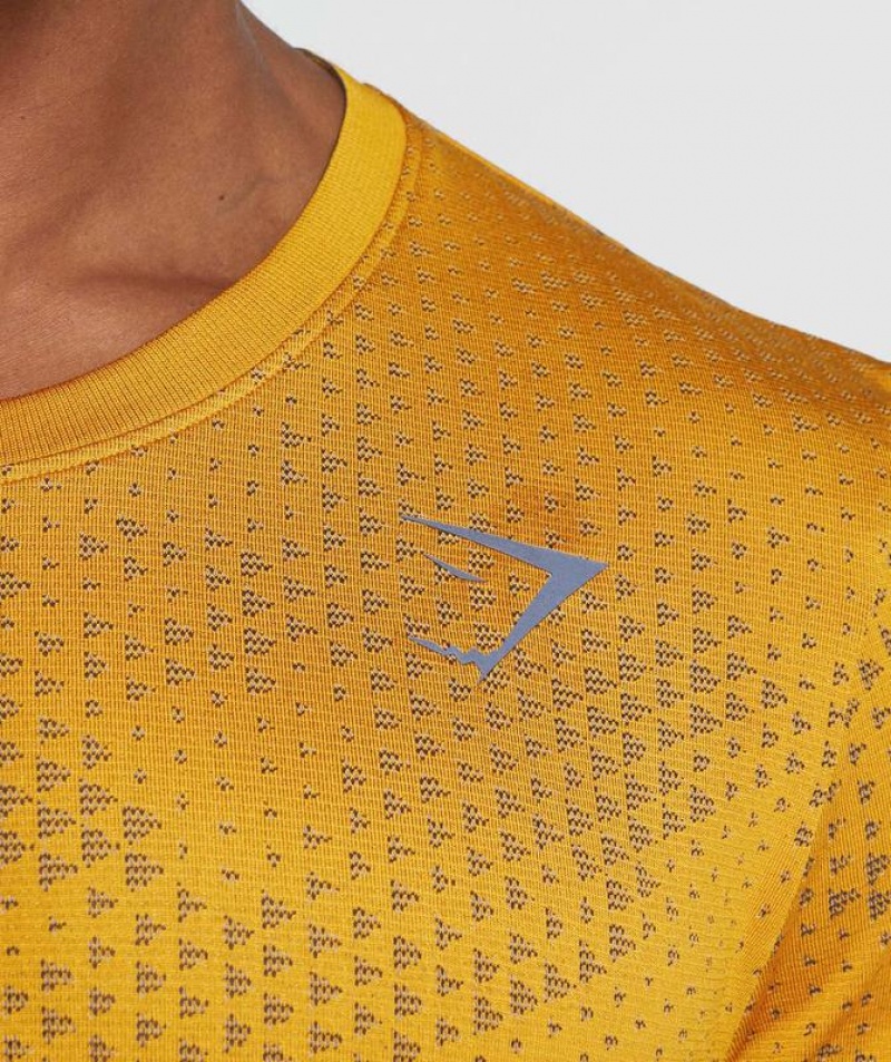 T-Shirts Gymshark Deporte Seamless T-Shirt Turmeric Yellow/Black | LYCQV9024