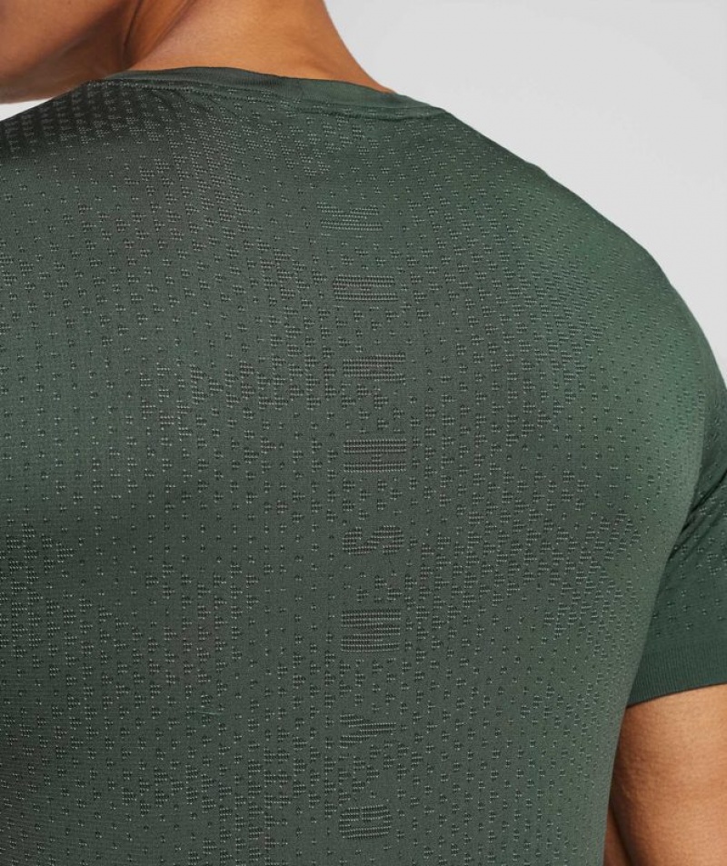 T-Shirts Gymshark Deporte Seamless T-Shirt Fog Green/Black | DAEIN4387