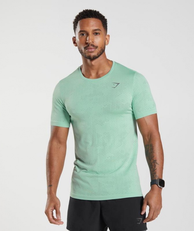 T-Shirts Gymshark Deporte Seamless T-Shirt Verde | EWJMB9215