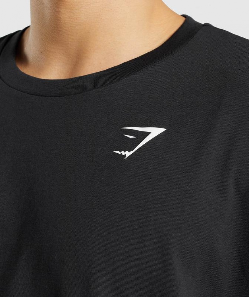 T-Shirts Gymshark Essential Oversized T-Shirt Negras | DJUKG0253