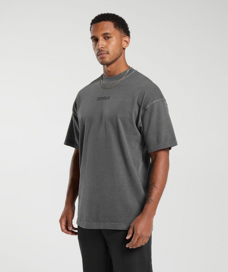 T-Shirts Gymshark Heavyweight T-Shirt Negras | RTEXZ9713