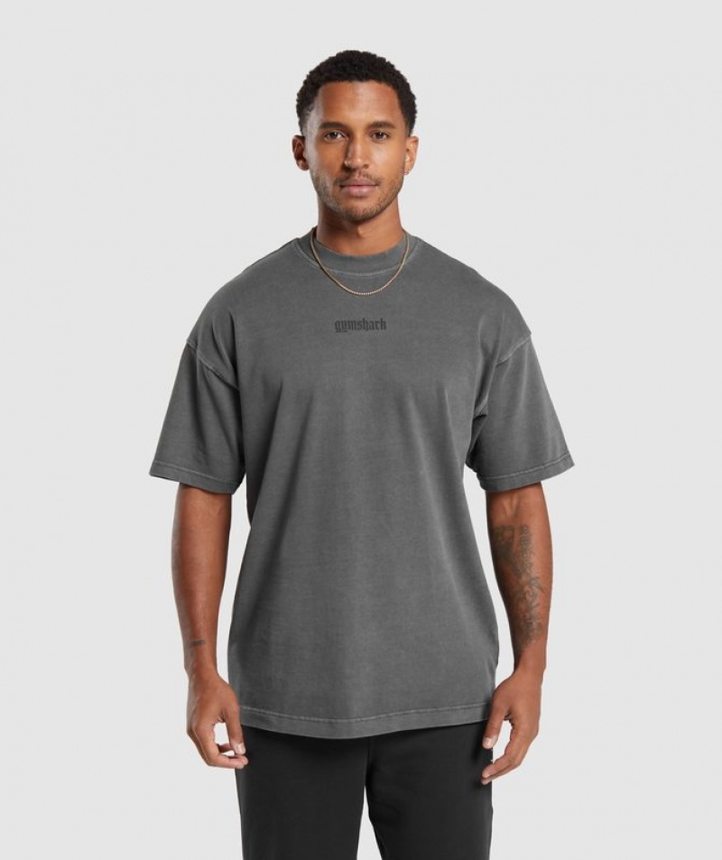 T-Shirts Gymshark Heavyweight T-Shirt Negras | RTEXZ9713